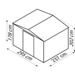 KOVINSKA VRTNA HIŠKA GLOBEL DREAM 108 ZELENA Š296 X G238 X V203 CM - slika 5